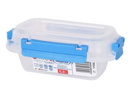 Hermetic Lunch Box Fresh System Tontarelli 0,3 L Plastic Transparent (9,5 x 14 x 5,7 cm) Supply