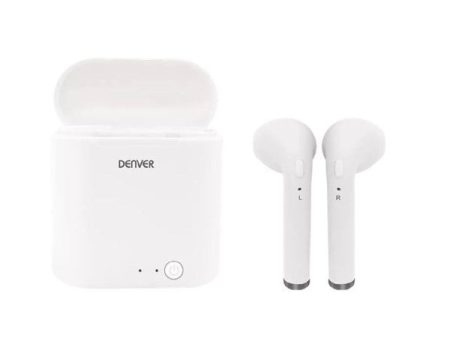 Bluetooth Headphones Denver Electronics TWQ-40P 400 mAh White Fashion