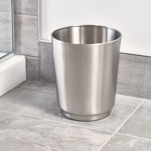 iDesign Austin Small Waste Can – Brushed Stainless Online now