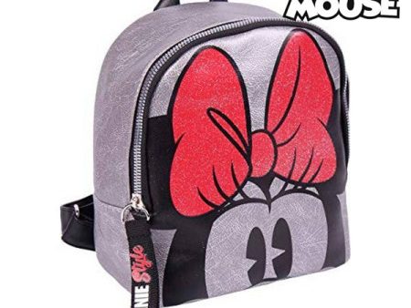 Casual Backpack Minnie Mouse (18 x 21 x 10 cm) Silver Online Sale