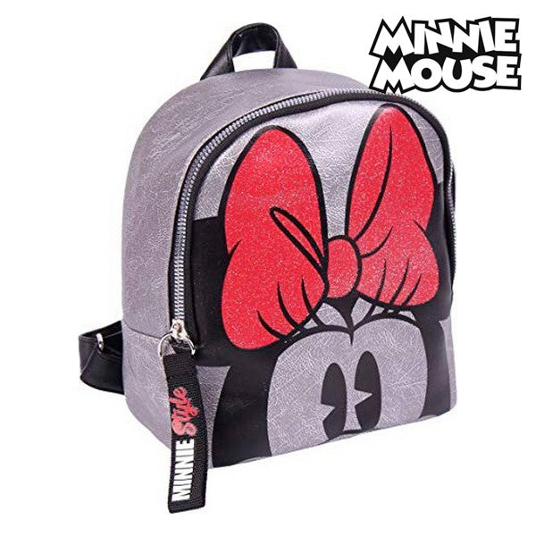 Casual Backpack Minnie Mouse (18 x 21 x 10 cm) Silver Online Sale