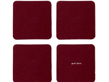 Graf Lantz Bierfilzl Square Felt Coaster – Burgundy – 4pk Online