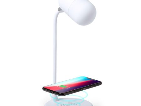 LED Lamp with Bluetooth Speaker and Wireless Charger White 146268 For Cheap