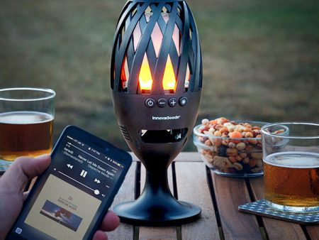 InnovaGoods LED Flame Lamp & Bluetooth Speaker Online Hot Sale